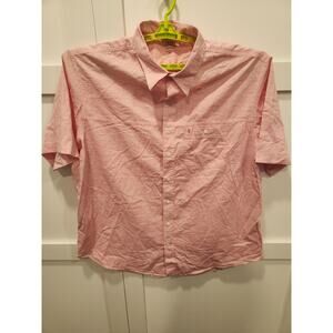 Izod Saltwater NWT Shirt Mens 2XLT 2XL Tall Red Striped Short Sleeve Big Summer